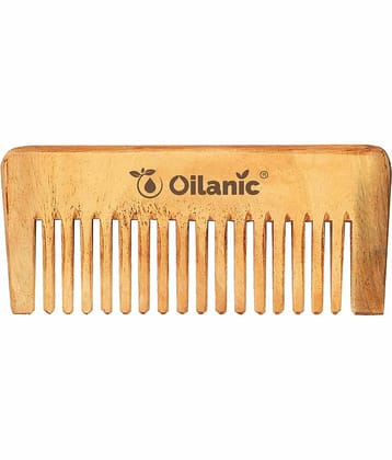 Oilanic Neem Wooden Comb(5.5 inches) Hair Brush