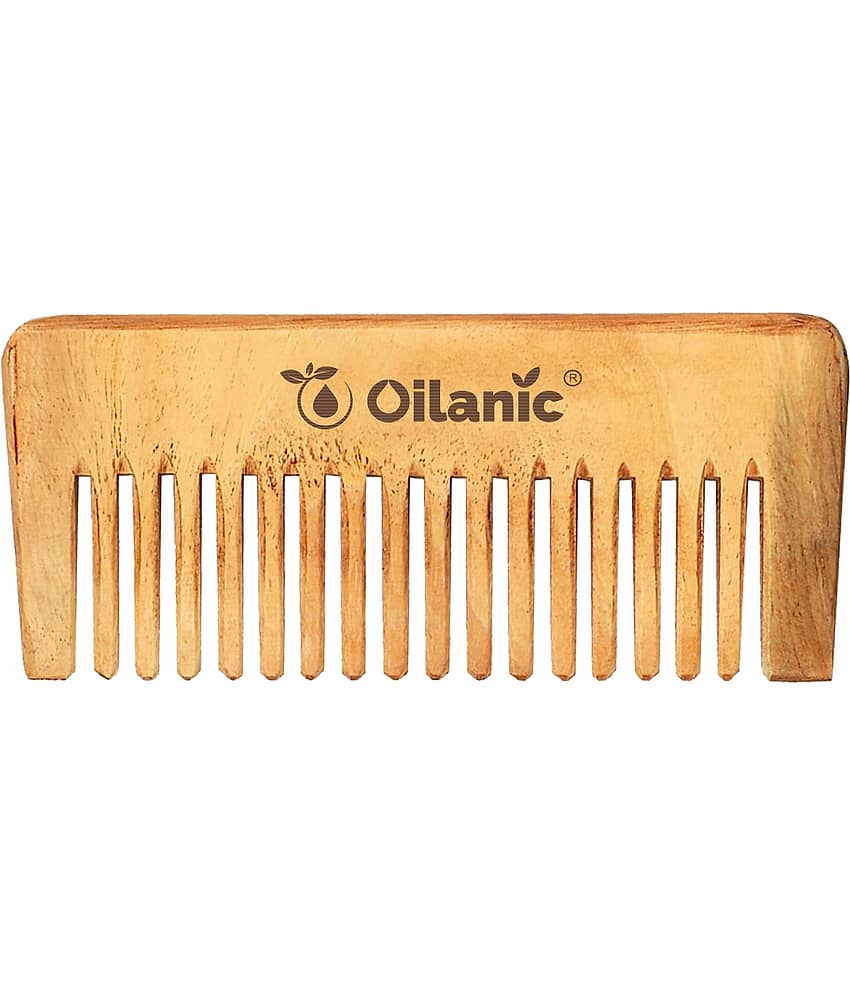 Oilanic Neem Wooden Comb(5.5 inches) Hair Brush