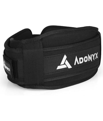 ADONYX Black Nylon Gym Belt