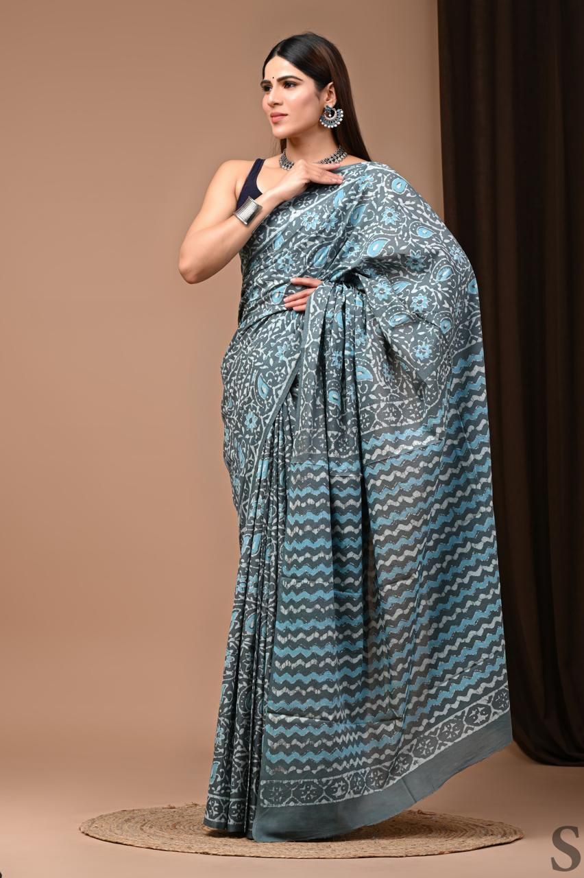 Jaipur Hand Block Print Saree