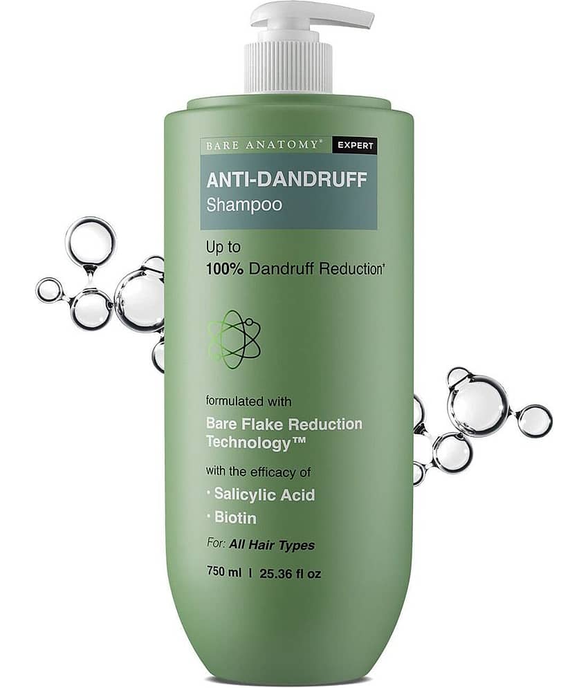 Bare Anatomy Anti-Dandruff Shampoo with Salicylic Acid & Biotin, 750 ml