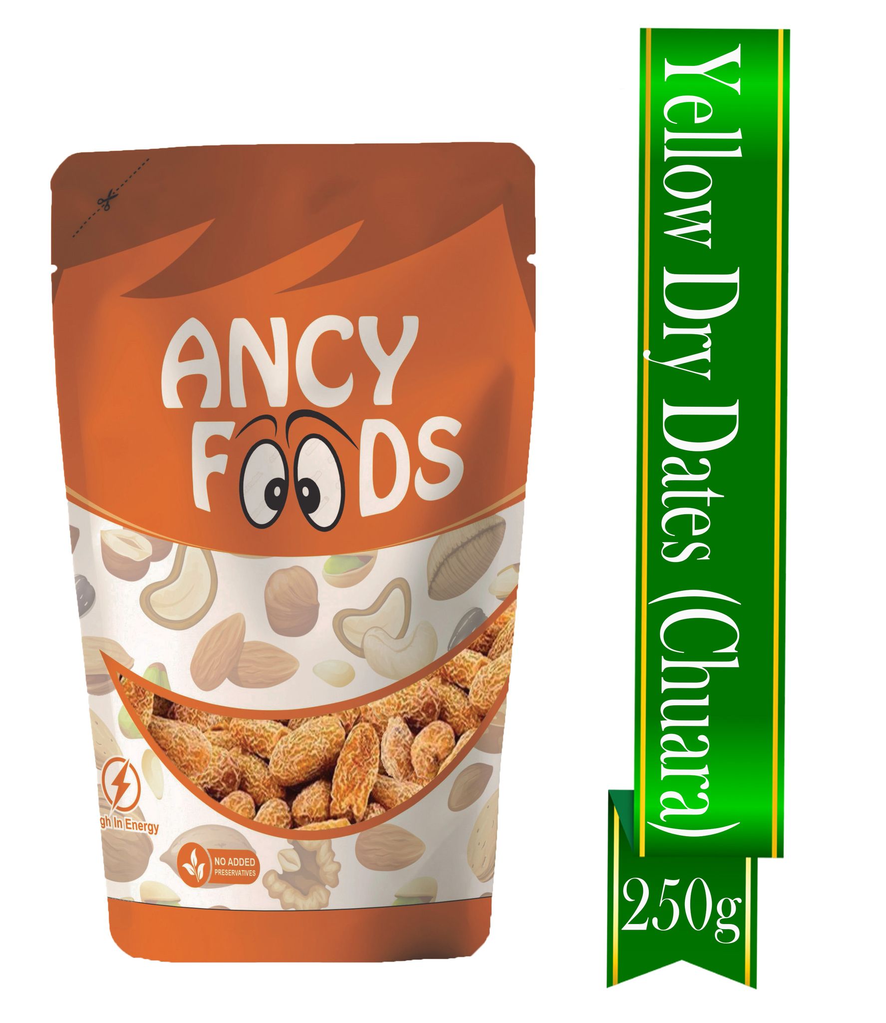 Ancy Peela Chuara 250 Grams Traditional Yellow Dry Dates | Peela Sukha Khajoor Known For Their Natural Sweetness | Widely Used in Indian Kitchens for Sweets, Kheer, and Health Recipes | Gives
