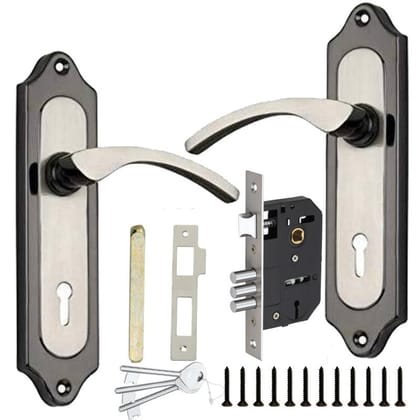 BUCKLER Iron Mortise Handle Lock for Main Door, Bedroom, Main Gate Heavy Duty-65MM Double Turn Lock-7 Inch-Temple-BS
