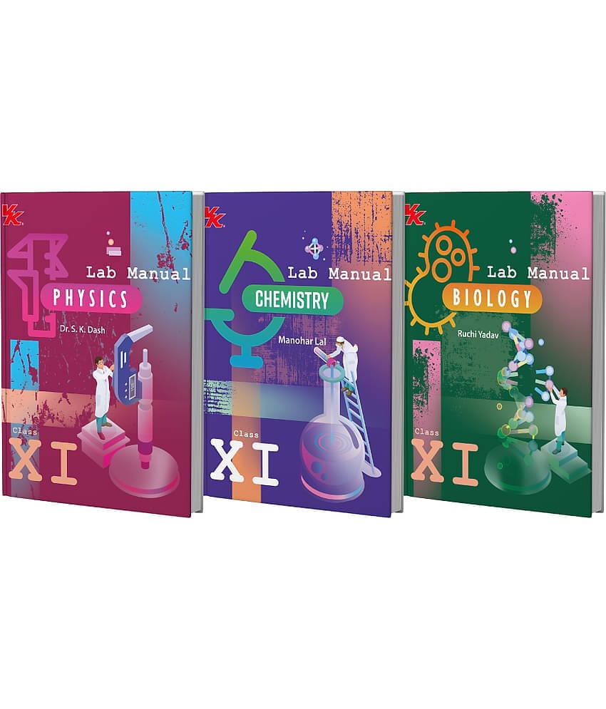 Lab Manual Physics, Chemistry & Biology (HB) With Worksheet for Class 12  2025 CBSE Board (Set of 3 Books)