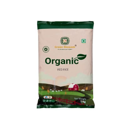 Organic Red Rice - 1 Kg (Pack of 1) I Green Blossom (Weight - 1Kg) by green blossom agritech ventures private limited
