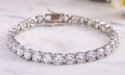 42.00 CTTW Tennis Bracelet with Swarovski Crystals