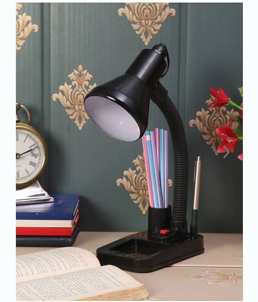 ZESTRUM Black Study Table Lamp ( Pack of 1 )
