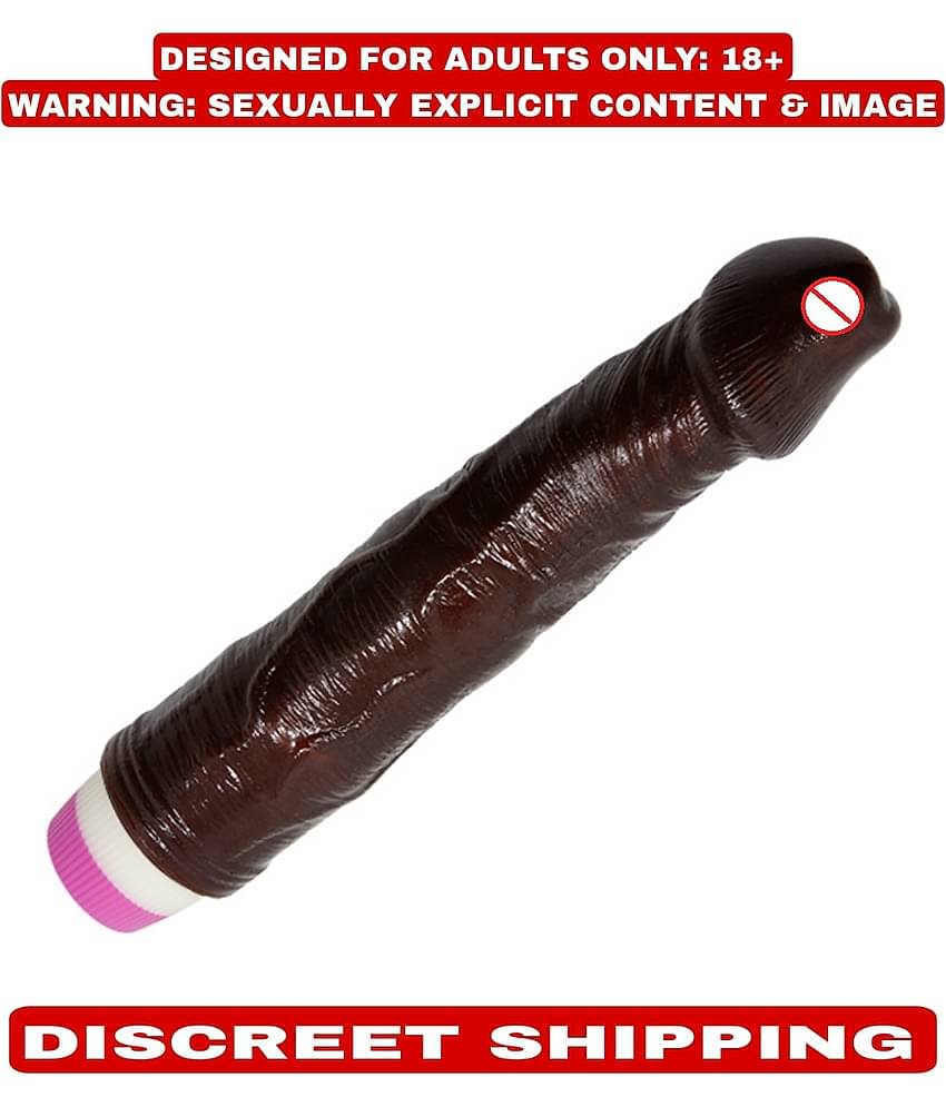 9" LONG & SOFT SEXY REAL FELLING BROWN COLORED VIBRATING DILDO FOR SEXY GIRLS VAGINA - BY KAMAHOUSE