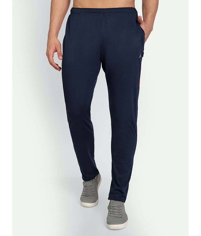 Zeffit - Navy Cotton Blend Men's Trackpants ( Pack of 1 )
