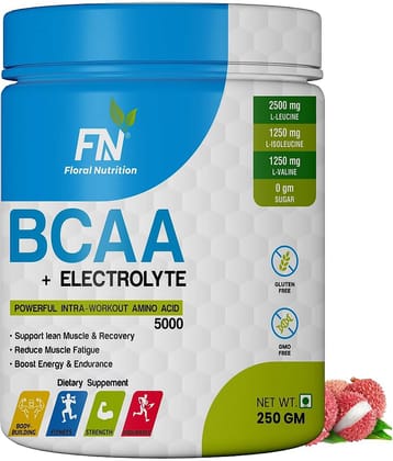 Floral Nutrition BCAA 2:1:1 intra workout supplement (Lychee) 250 gm