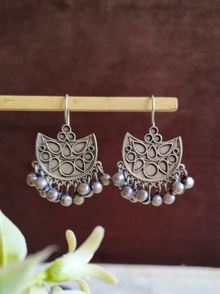 Boho Oxidised Hook Earrings | Sarichka Fashion