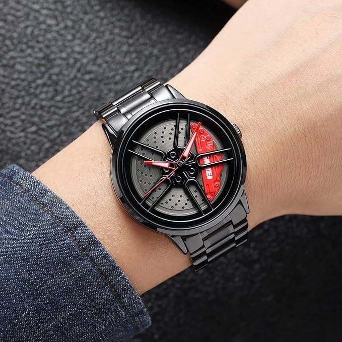 Men's Watch New Wheels Rolling Creative Fashion Che Youhui League Fans Butterfly Double Snap Gift Wristwatch - 1990