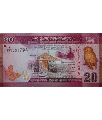 Hop n Shop - Rare Srilanka 20 Rupees Gem UNC 1 Paper currency & Bank notes