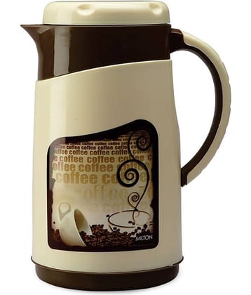 Milton Viva Tuff 1000 Insulated Inner Stainless Steel Jug, 1 Litre, 1 Piece, Brown | BPA Free | Hot and Cold | Easy to Carry | Leak Proof | Tea Jug | Coffee Jug | Water Jug | Hot Beverages