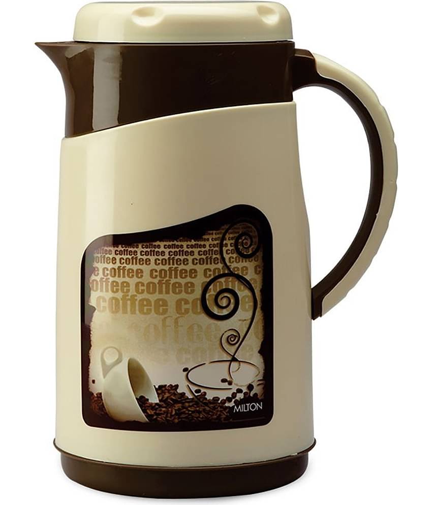 Milton Viva Tuff 1000 Insulated Inner Stainless Steel Jug, 1 Litre, 1 Piece, Brown | BPA Free | Hot and Cold | Easy to Carry | Leak Proof | Tea Jug | Coffee Jug | Water Jug | Hot Beverages