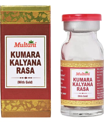Multani Kumara Kalyana Ras with Gold helps in brain development, increases strength of bones - 10tab (Pack of 1)