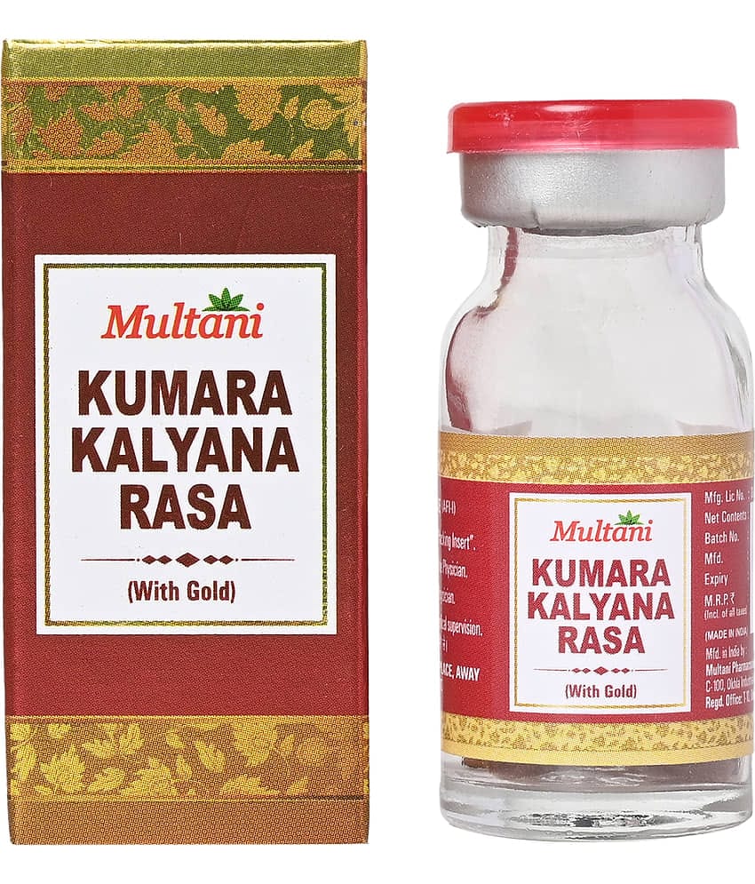 Multani Kumara Kalyana Ras with Gold helps in brain development, increases strength of bones - 10tab (Pack of 1)