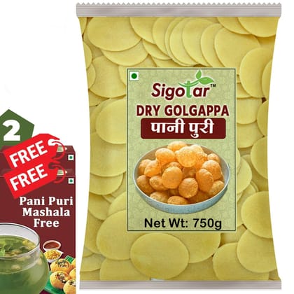 Ready to Fry Dry Golgappa (Oval Papad),750g + 2 Free Pani masala