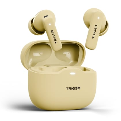 TRIGGR Apex S2 with Dual Pairing, 60H Battery, Quad Mic ENC, Rapid Pair, Rubber Finish Bluetooth Headset-Pearl White