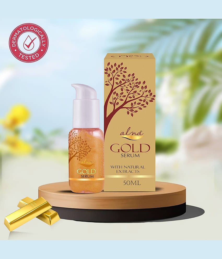Alna Gold Serum 50ml With Natural Extracts For All Skin Type , Pack of 1