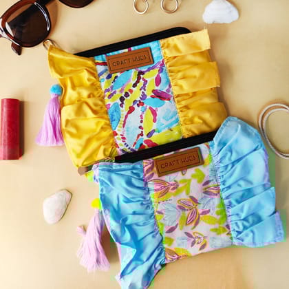 Summer Garden Ruffle Pouch Bag Combo