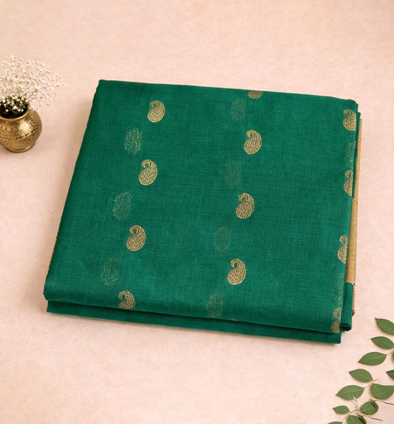 Handwoven Chanderi Silk × Cotton Saree