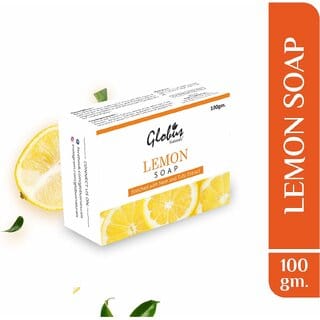 Globus Naturals Refreshing Lemon Vitamin C Soap For Skin Lightening Brightening (100 g)