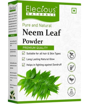 Elecious 100% Natural Neem Powder for Face and Hair (200 Grams) | Anti-Pimple and Anti-Bacterial