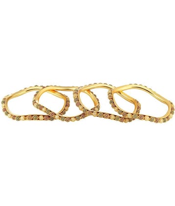 Darshini Designs - Gold Bangle Set (Pack of 1)