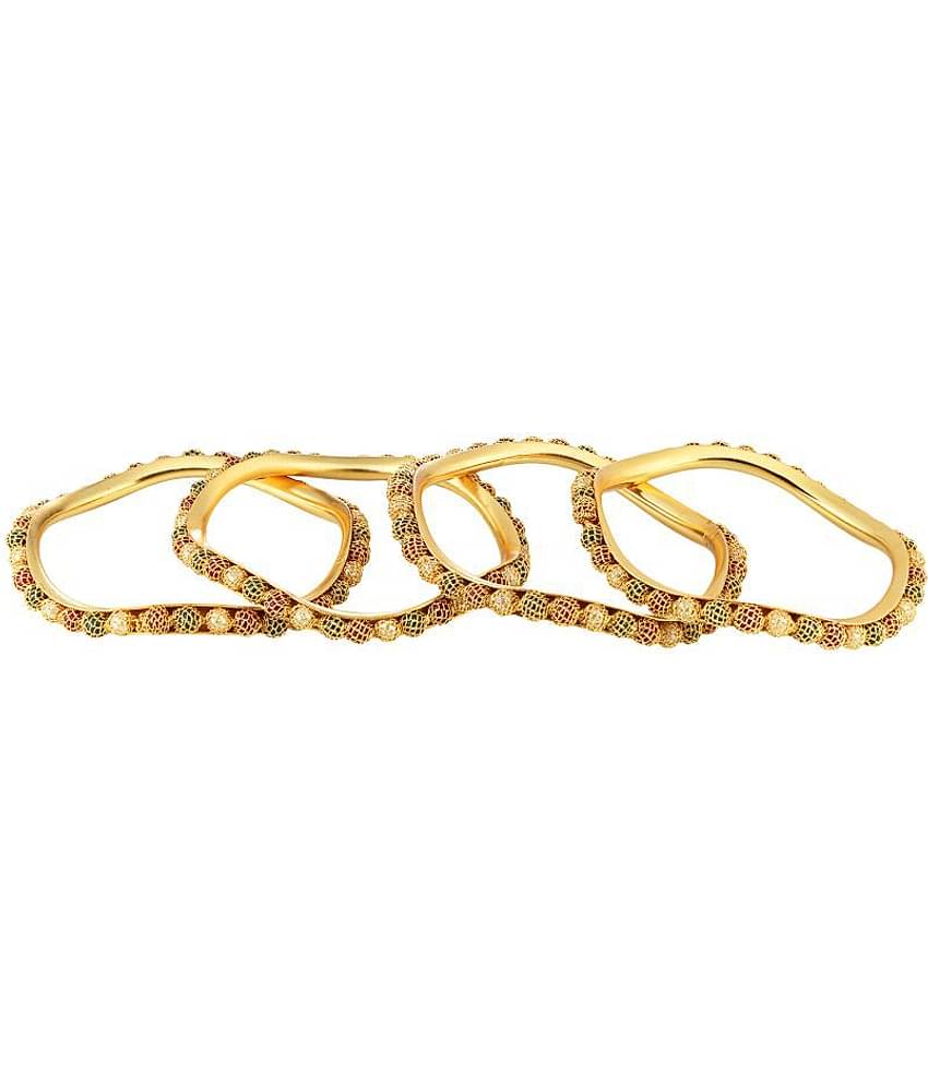 Darshini Designs - Gold Bangle Set (Pack of 1)
