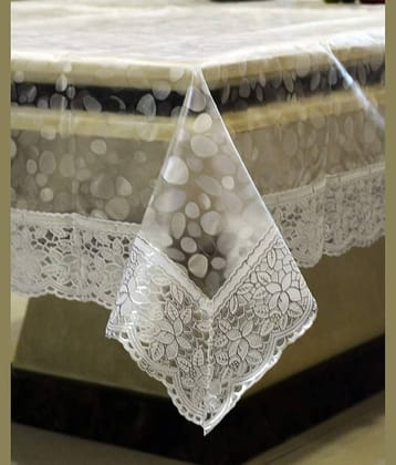 CreadCraft Printed PVC 4 Seater Rectangle Table Cover ( 150 x 105 ) cm Pack of 1 Multi