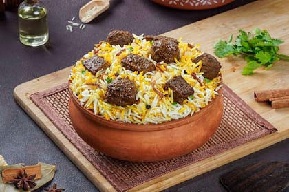 Mutton Kefta Biryani - Serves 1.