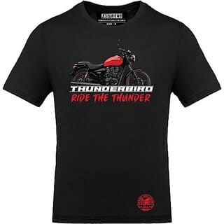 FastB Men Printed Round Neck Black T-Shirt