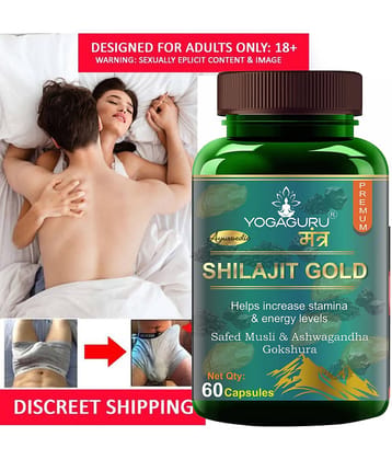 Pure Natural & Herbal Shilajit Gold Capsules - 60 Capsules, 500MG - Natural Energy Booster