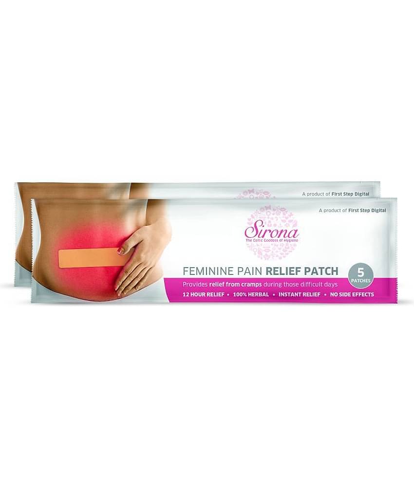 Sirona Herbal Period Pain Relief Patches - Pack of 10 | Instant Relief from Menstrual Cramps | No Chemical Actives
