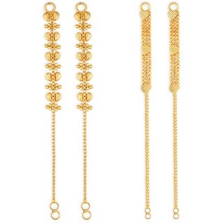 1gram gold Plated Kanchain Ear chain earcuff Ear to Ear Combo for Women & Girls
