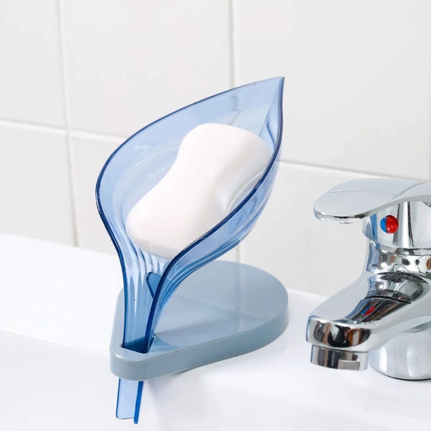 Plastic&nbsp;Leaf Shape Soap Box, Soap Holder (1 Pc / With Color Box)
