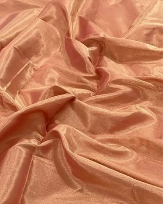 Textured Maheshwari Pure Tissue Silk Saree Peach