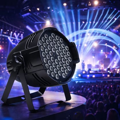 SPARKWORLD 54-LED RGB Par Light with DMX512 Control | Stage & Party Wash Light | Colour: 54 LED SPARKWORLD 54-LED RGB Par Light with DMX512 Control | Stage & Party Wash Light | Colour: 54 LED