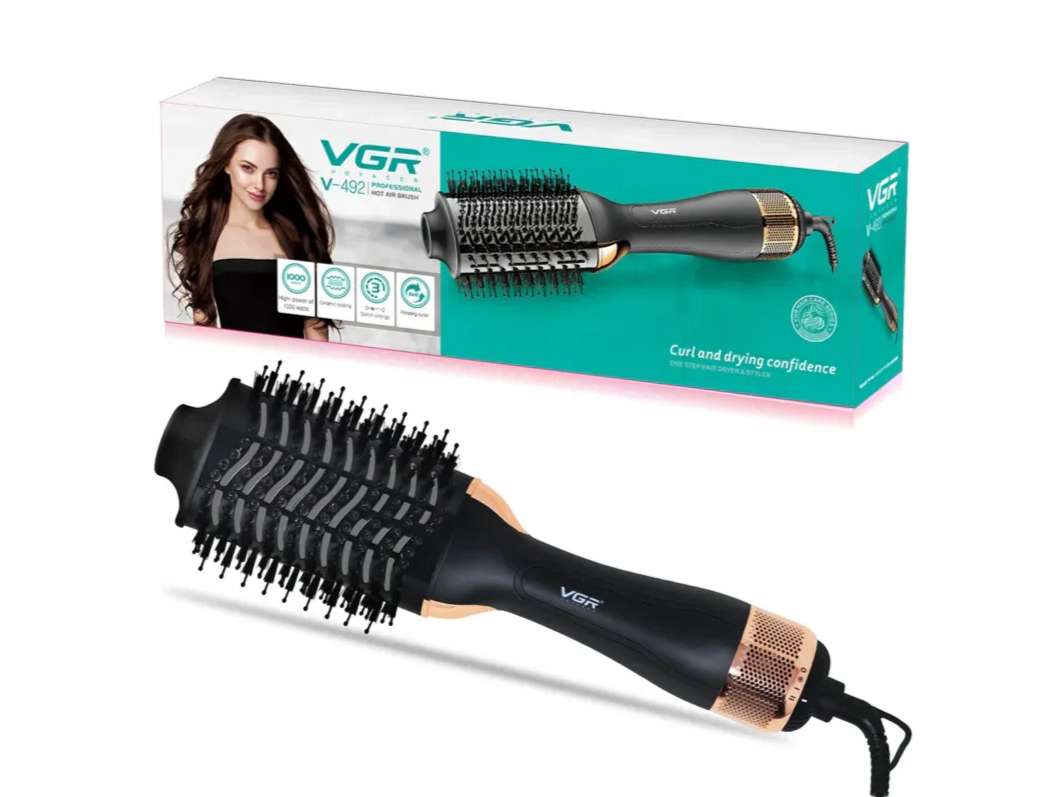 VGR V-492 Hair Straightener Brush (Black)