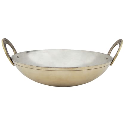 Brass Kadai With Kalai Work, 2.5 Liter (ZMAS173 D)