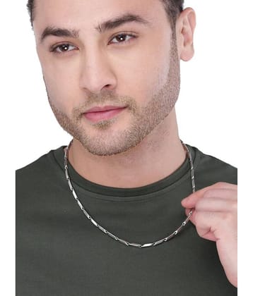 WTM Rhodium Plated Chain ( Set of 1 )