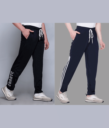 HVBK Multicolor Polyester Men's Trackpants ( Pack of 2 )
