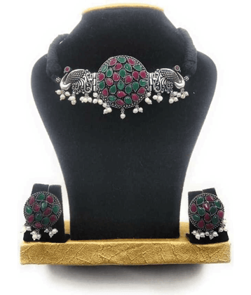 Sunhari Jewels Multi Color Alloy Necklace Set ( Pack of 1 )