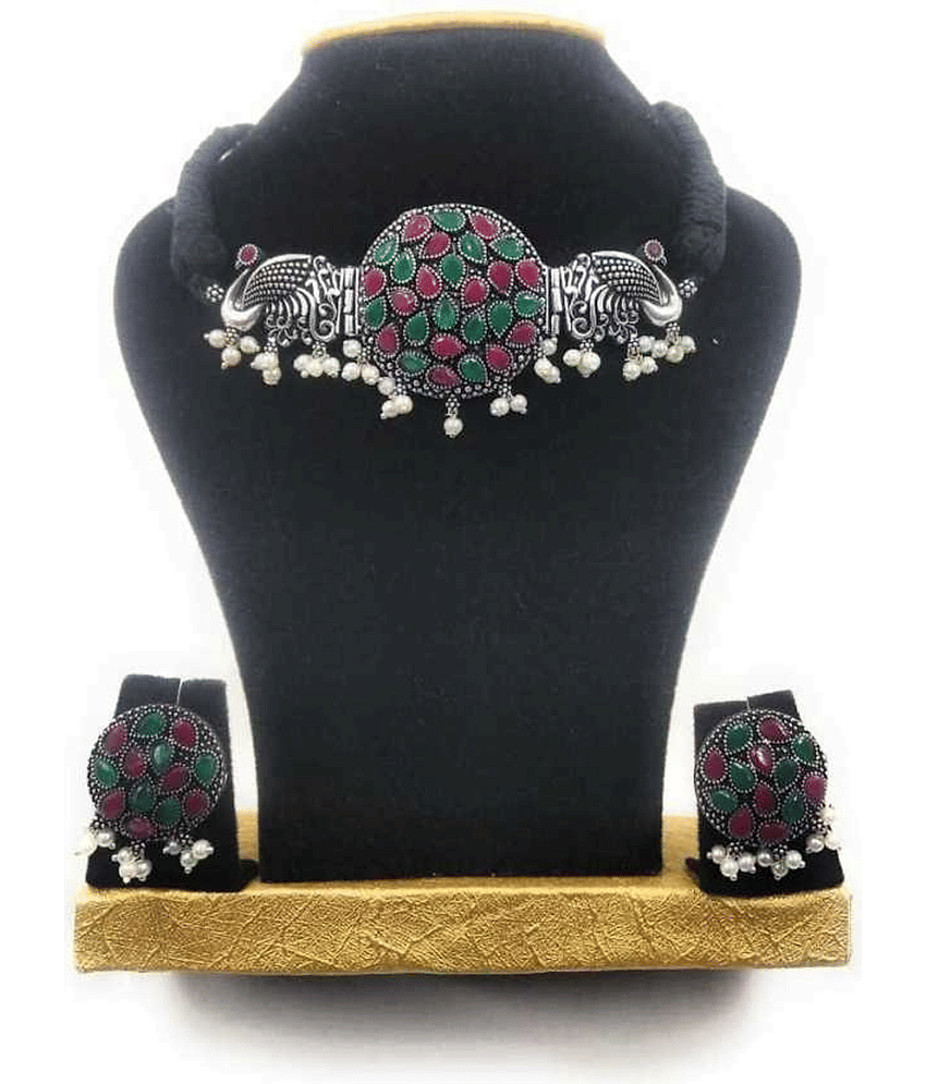 Sunhari Jewels Multi Color Alloy Necklace Set ( Pack of 1 )