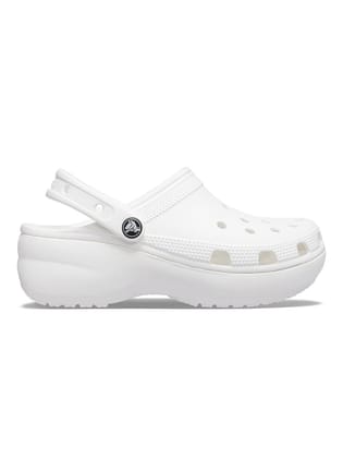 Crocs Womens Classic Platform Clog W-W8 / White