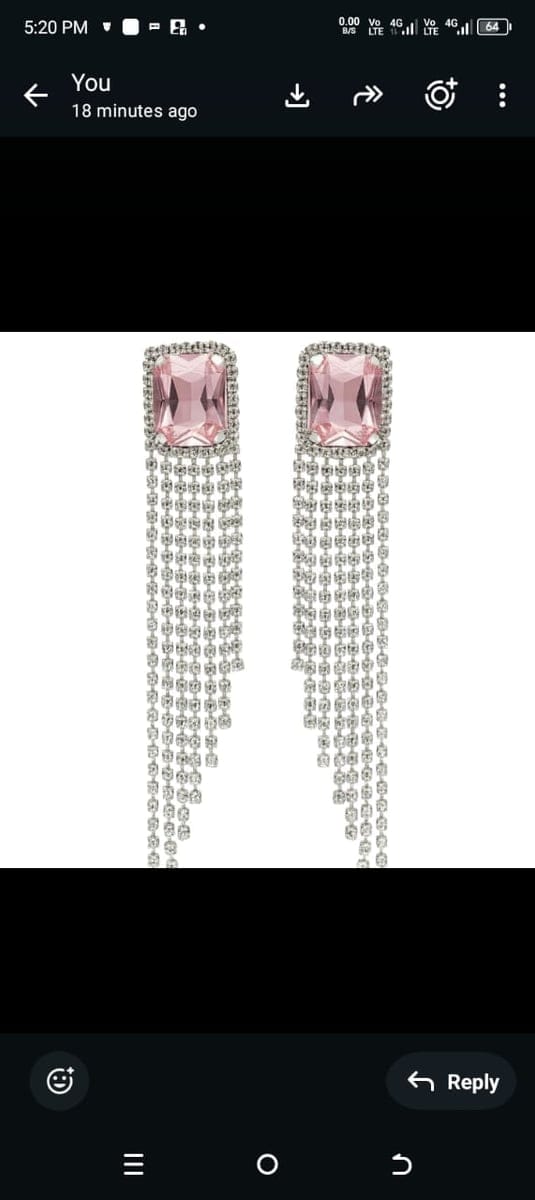 Luxury Pink Crystal Tassel Drop Earrings (Silver and Pink) | Glamorous Rhinestone Design | Party & Festive Wear