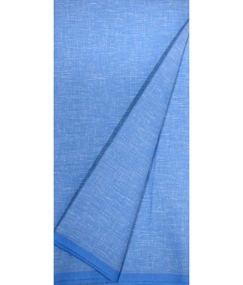 KUNDAN SULZ GWALIOR Blue Cotton Blend Unstitched Shirt pc