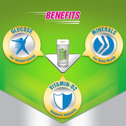 Glucon-D Regular Glucose Powder(75g + 50g Extra)| For Tasty Glucose Drink| Provides Instant Energy| Vitamin D2 Supports Immunity