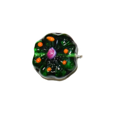 Handmade Fancy Lampwork Glass Beads For Jewelry Making Necklace , Earring and Bracelet (Flat Round) SFL-646-Per Packet 25 Pcs / 20X10 MM